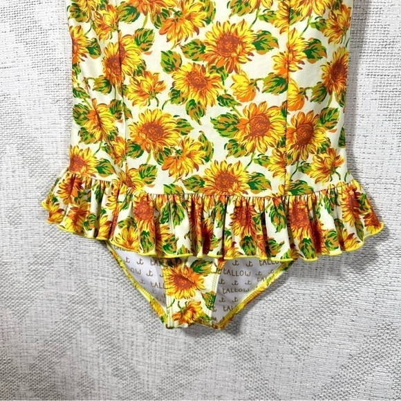 Tallow by free people sunflower floral ruffle one piece bathing suit size 2 - Picture 3 of 8